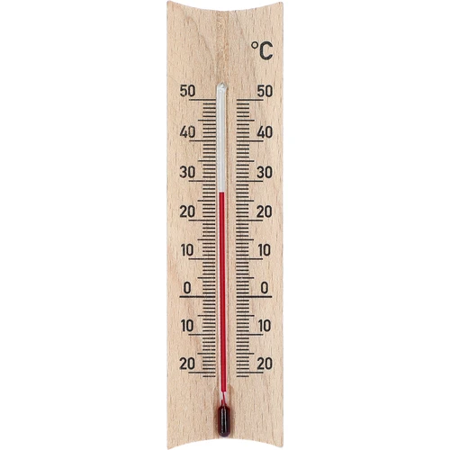 Trærumtermometer (-20 til +50°C), lys brun, 15 cm