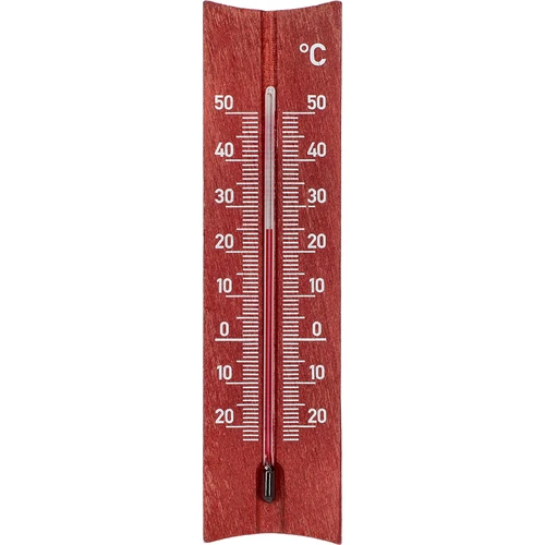 Trærumtermometer (-20 til +50°C), mahognifarve, 15 cm