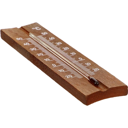 Trærumtermometer (-20 til +50°C), mørkebrun, 15cm - 4