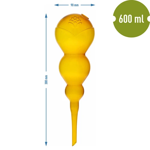 Tredobbelt vandingskugle (trekammer), gennemsigtig gul, 600 ml - 5