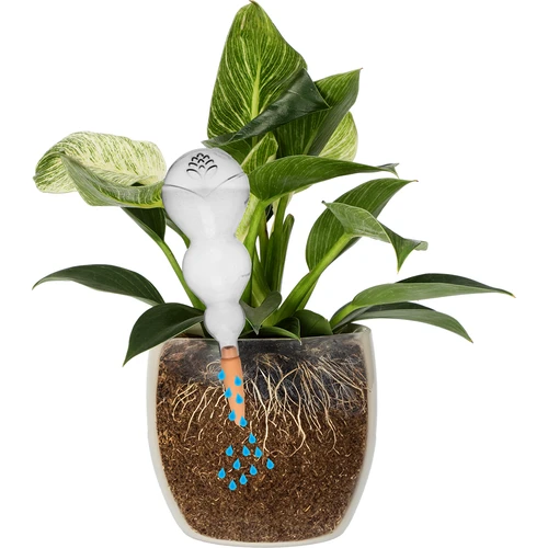 Tredobbelt vandingskugle (trekammer), gennemsigtig klar, med keramisk fod, 600 ml - 3