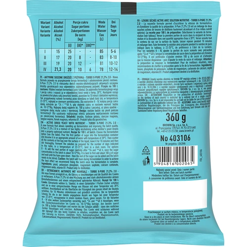 Turbogær X-Pure 21,3%, 100L - 2