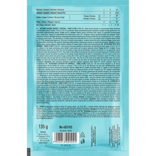 Turbogær X-Pure 21,3% 48 t, 25 L - 2