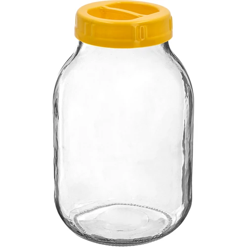Twist-off krukke 3 L og låg af plast fi 100, med håndtag