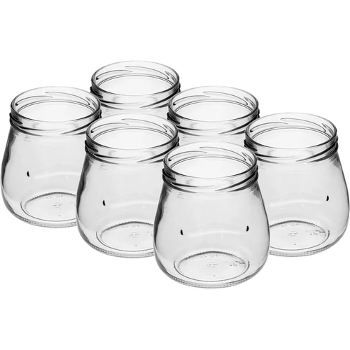 Twist-off krukke 500ml "Omvendt Amfora" med sort låg fi 82/6, 6 stk. - 3