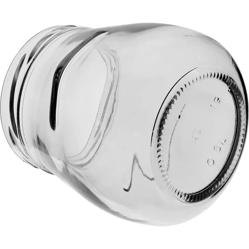 Twist-off krukke 500ml "Omvendt Amfora" med sort låg fi 82/6, 6 stk. - 7