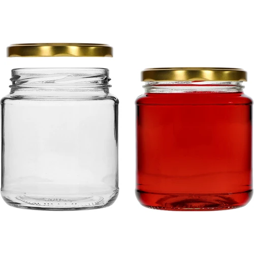 Twist-off krukke, tyksak 580ml med gyldent låg fi82/6, 6 stk. - 3