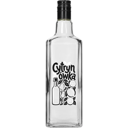 Tynktura-flaske 500 ml med trykket „Cytrynówka” og skruelåg
