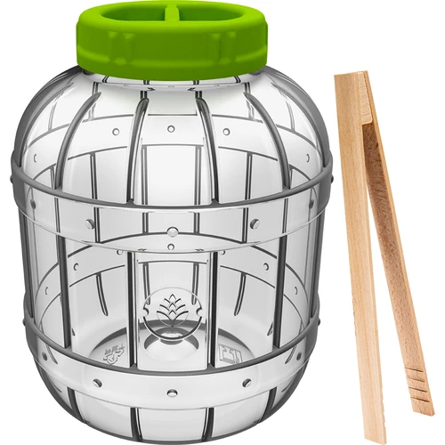 Ubrudt, multifunktionel syltetøjsglas + tang, 5L