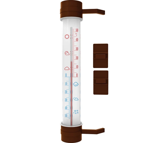 Udendørs termometer brun (-50°C til +50°C) 27cm