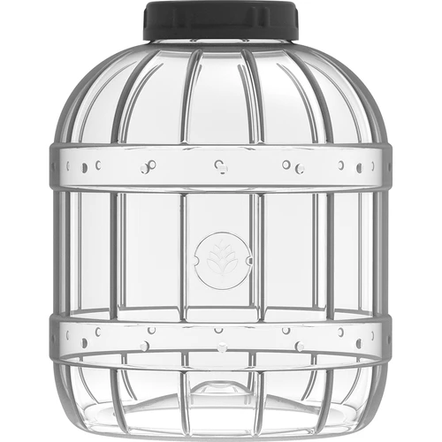 Uknuselig, multifunktionel krukke med sort låg, 5L - 3