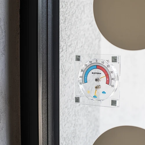 Universal termometer med hygrometer transparent, selvklæbende (-50°C til +50°C) - 3