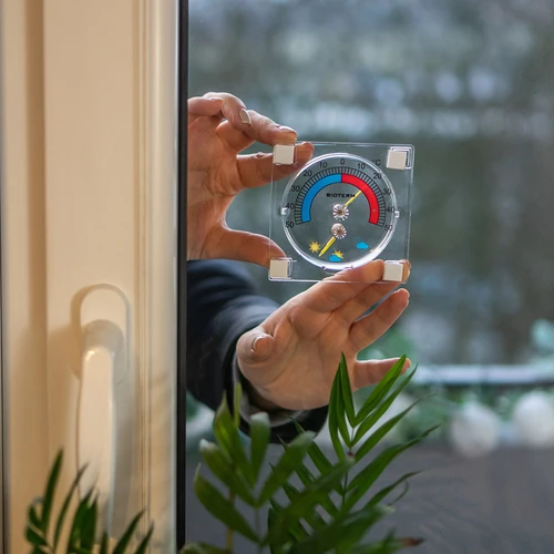 Universal termometer med hygrometer transparent, selvklæbende (-50°C til +50°C) - 4