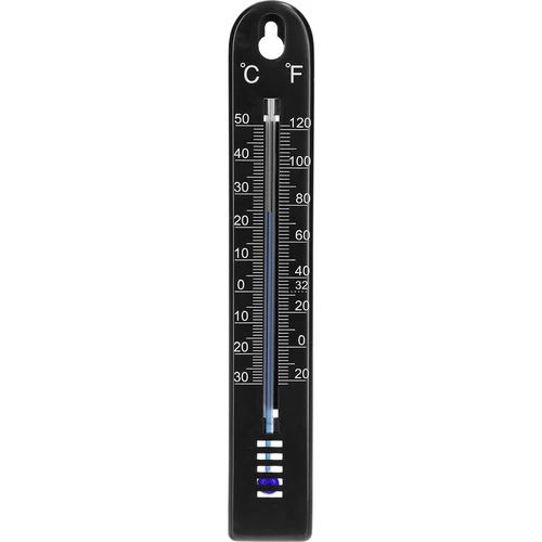 Universel termometer (-30 til +50°C), 17 cm, sort