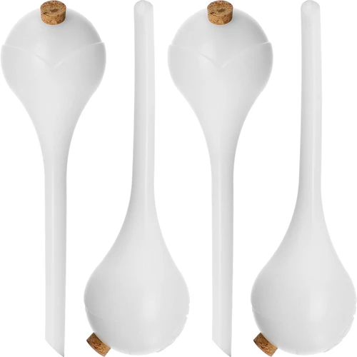 Vandingskugler til planter, hvide halvgennemsigtige med prop, 400ml, 4 stk.