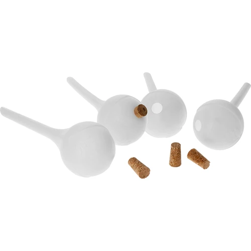 Vandingskugler til planter, hvide halvgennemsigtige med prop, 400ml, 4 stk. - 3