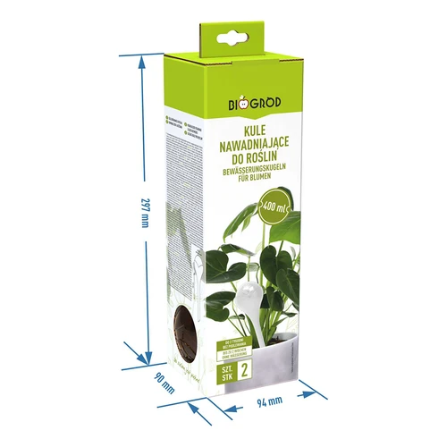 Vandingskugler til planter, ravfarvede gennemsigtige, 400 ml, 2 stk. - 6