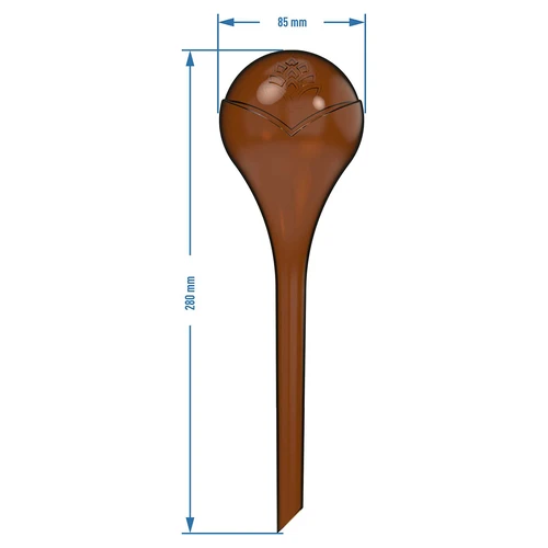 Vandingskugler til planter, ravfarvede gennemsigtige, 400 ml, 4 stk. - 5