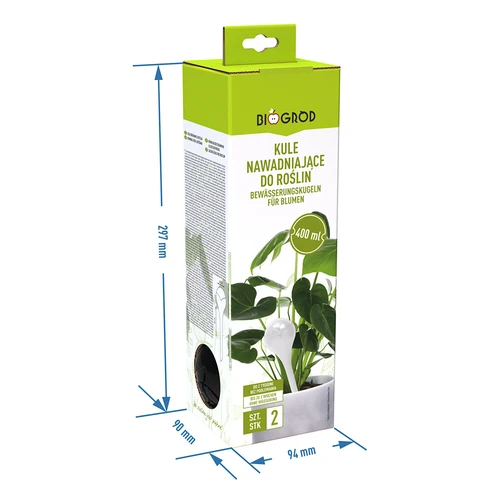 Vandingskugler til planter, sorte matte, 400 ml, 2 stk. - 4