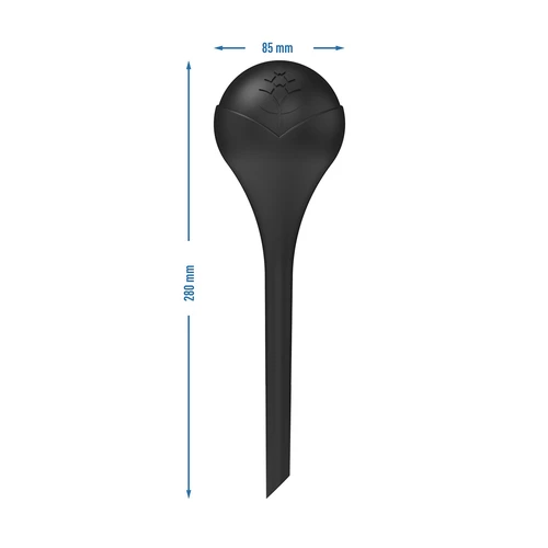 Vandingskugler til planter, sorte matte, 400 ml, 2 stk. - 6