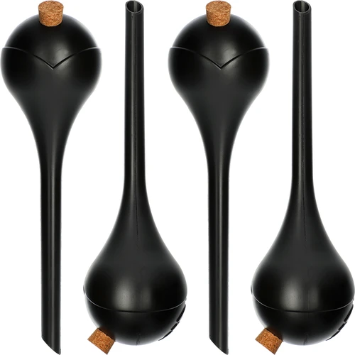 Vandingskugler til planter, sorte matte, med prop, 400ml, 4 stk.