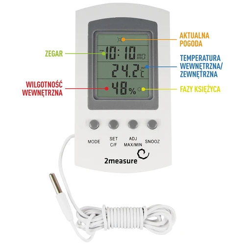Vejrstation – elektronisk, sonde, hvid - 5