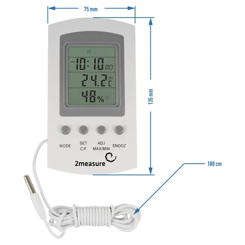 Vejrstation – elektronisk, sonde, hvid - 7