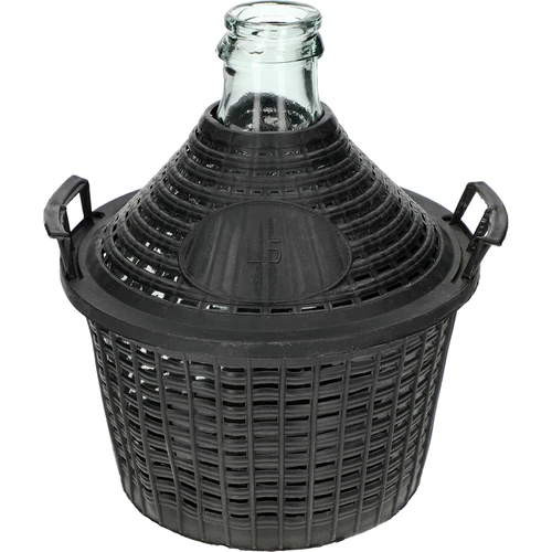 Vinballon 5L i plastikkurv - 2
