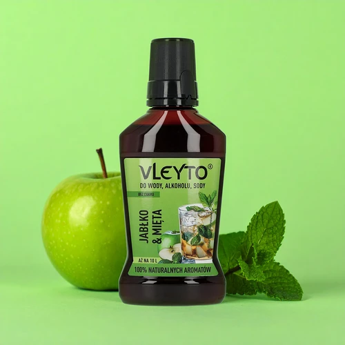 VLEYTO Mynte & Æble – smagsessens med naturlige aromaer, 250 ml - 4