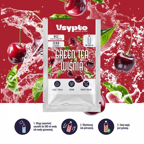 VSYPTO Green Tea Kirsebær, 3 g - 6