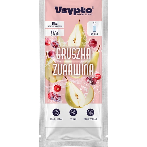 VSYPTO med smag af pære og tranebær, 9 g - 2