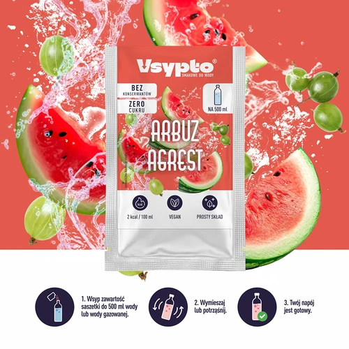 VSYPTO med smag af vandmelon og stikkelsbær, 3 g - 6