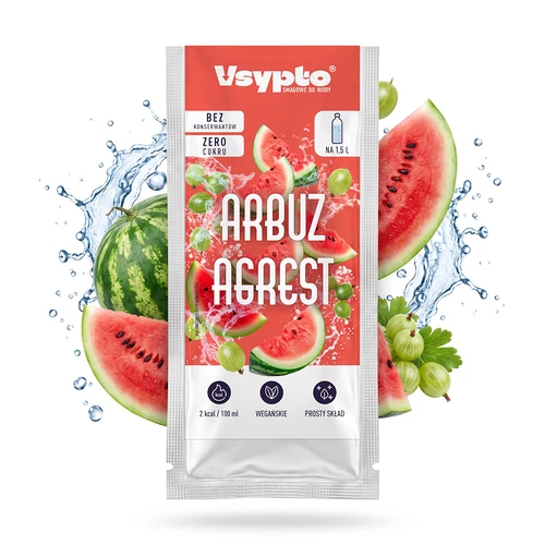 VSYPTO med smag af vandmelon og stikkelsbær, 9 g