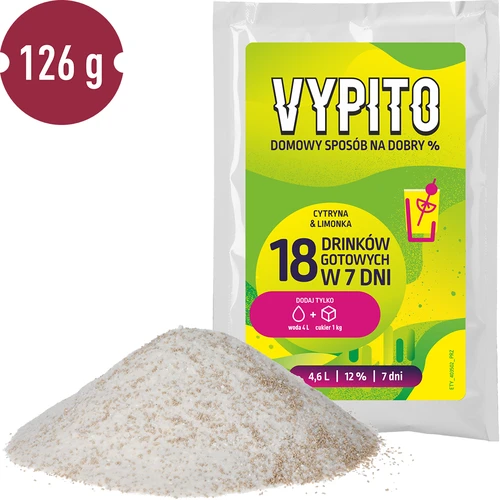 VYPITO 12%, pose til 18 drinks - Citron & lime, 126 g - 3