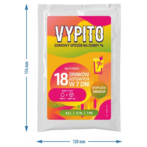 VYPITO 12 %, pose til 18 drinks – Multitropic, 126 g - 4