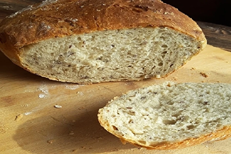 Hvedebrød med tørgær og hørfrø